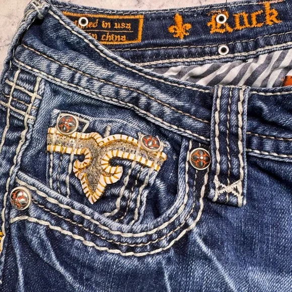 Rock Revival jeans size 27 Angie Capri beautiful detailing. SALE PRICE - Picture 10 of 11